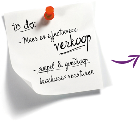 to do: meer en effectiever verkoop en simpel & goedkoop brochures versturen